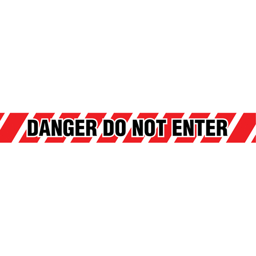 Rubans pour barricades, Anglais, 3" la x 1000' lo, 2 mils, Noir/rouge The Estey Group