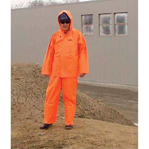 V&ecirc;tements imperm&eacute;ables Hurricane ignifuges et r&eacute;sistants &agrave; l'huile, v&ecirc;tements imperm&eacute;ables, 4T-Grand, Orange haute visibilit&eacute; The Estey Group