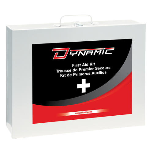 Trousse de premiers soins industrielle pour usage g&eacute;n&eacute;ral Dynamic, Dispositif m&eacute;dical Classe 1, Boîte en m&eacute;tal The Estey Group