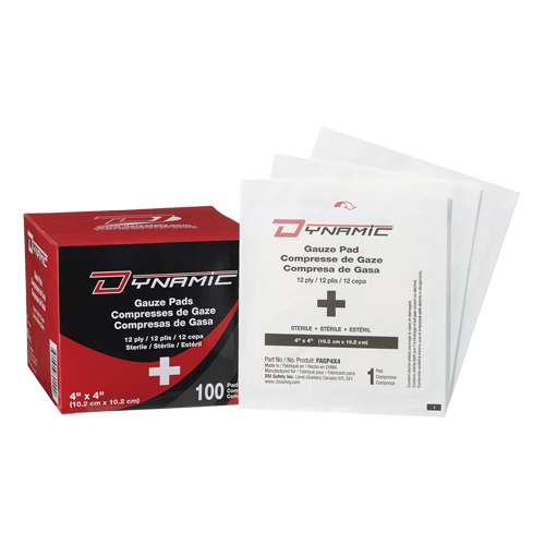 Gaze Dynamic, Tampon, 4" lo x 4" la, St&eacute;rile, Dispositif m&eacute;dical Classe 1 The Estey Group