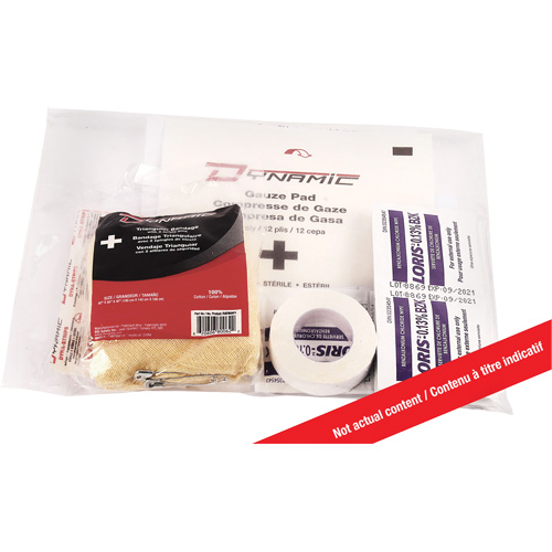 Ensemble de recharge pour trousse de premiers soins Dynamic, R&eacute;pond &agrave; la norme CSA Z1220-17 type 1 individuelle, Personnel (1 travailleur), Classe 1 The Estey Group