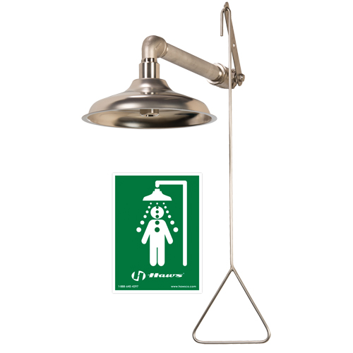 All Stainless Steel Drench Shower, Wall-Mount The Estey Group