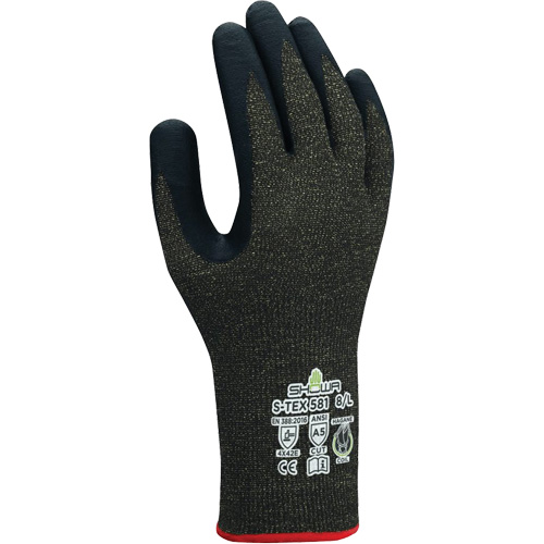 Gants r&eacute;sistants aux coupures S-TEX 581, Taille 6/Petit, Calibre 13, Rev&ecirc;tement Mousse de nitrile, Enveloppe en Acier inoxydable/Kevlar, ANSI/ISEA 105 niveau 5/EN 388 niveau E The Estey Group