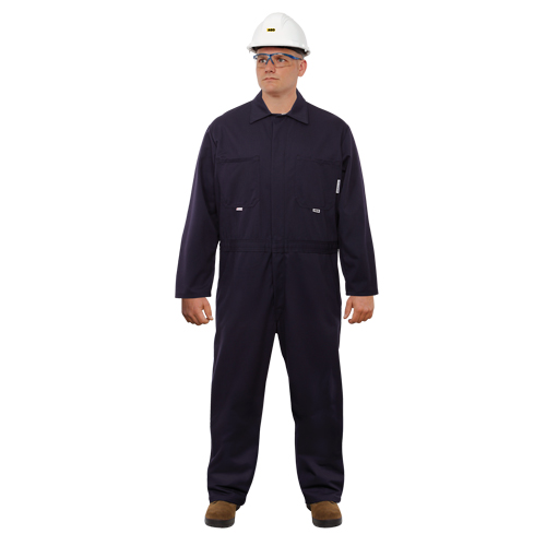 UltraSoft&reg; Arc Flash & FR Coveralls, Size 46, Navy Blue, 12.4 cal/cm2 The Estey Group