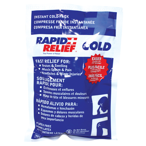 Compresse froide instantan&eacute;e Rapid Relief, Froid, Utilisation unique, 5" x 9" The Estey Group