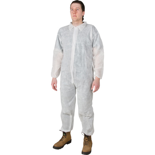Coveralls, 3X-Large, White, Polypropylene The Estey Group