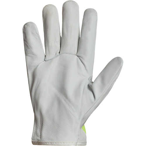 Gants de conducteur haute visibilit&eacute; avec bandes r&eacute;fl&eacute;chissantes Endura, 2T-Grand, Paume en Cuir fleur de ch&egrave;vre The Estey Group