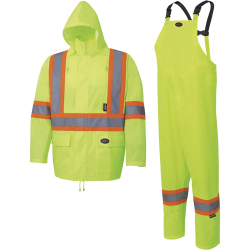 5619 Habit de pluie Oxford 150D, Polyester, 2T-Grand, Jaune lime haute visibilit&eacute; The Estey Group