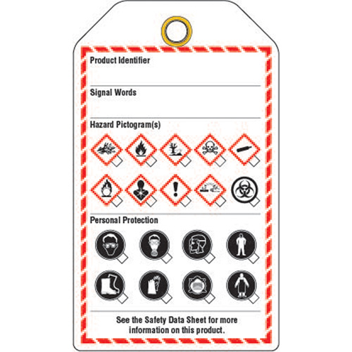 Workplace Tags, Cardstock, 3-3/8" W x 5-3/4" H, English The Estey Group