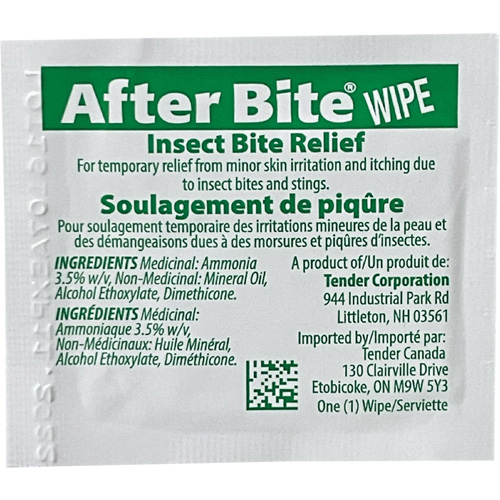 Tampons pour soulagement des piqûres d'insectes After Bite The Estey Group