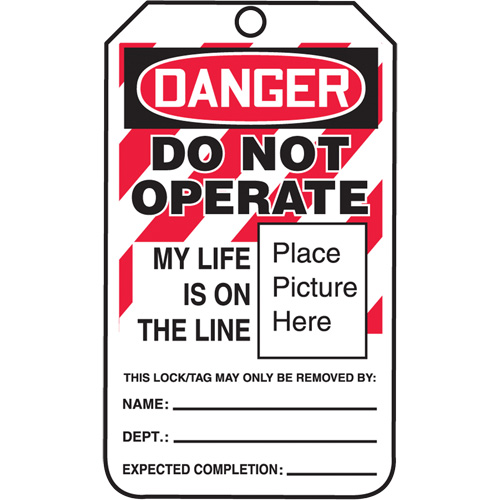Do Not Operate Danger Lockout Tagout Tags, Cardstock, 3-1/4" W x 5-3/4" H, English The Estey Group