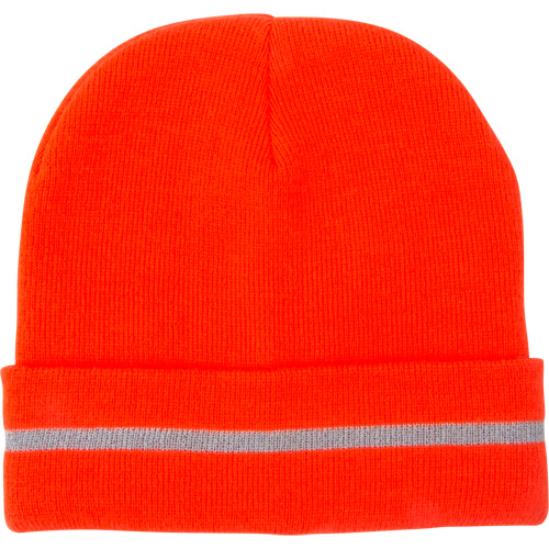High Visibility Knit Hat with Reflective Stripe, High Visibility Orange, Acrylic The Estey Group