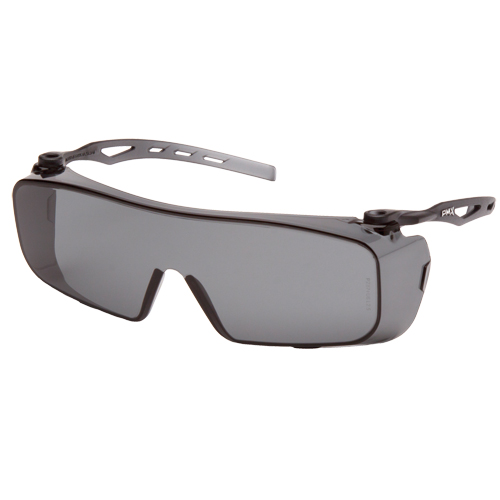 Cappture OTG Safety Glasses, Grey/Smoke Lens, Anti-Fog, ANSI Z87+/Meets/Exceeds CSA Z94.3 The Estey Group