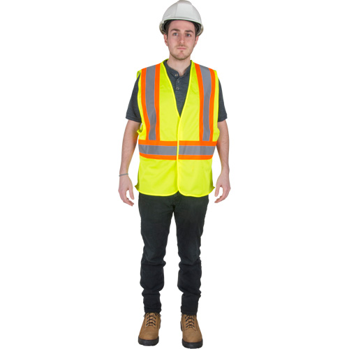 Veste de s&eacute;curit&eacute; pour la circulation, Jaune lime haute visibilit&eacute;, Moyen, Polyester The Estey Group