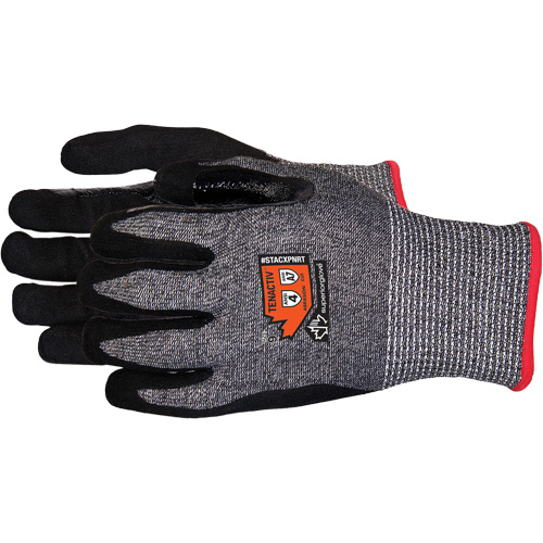 Gants en tricot de composite r&eacute;sistant aux coupures, Taille 6/T-petit, Calibre 13, Rev&ecirc;tement Mousse de nitrile, Enveloppe en Acier inoxydable/PEHP/TenActiv, ASTM ANSI niveau A7 The Estey Group