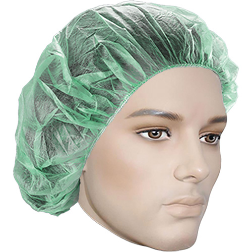Bouffant Caps, Polypropylene, 21", Green The Estey Group