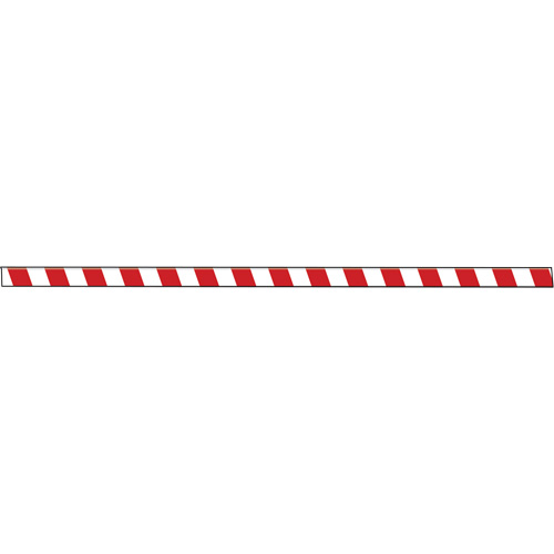 Tough-Mark Heavy-Duty Floor Marking, Rectangle, 48" L x 2" W, Red and White, Polyethylene The Estey Group
