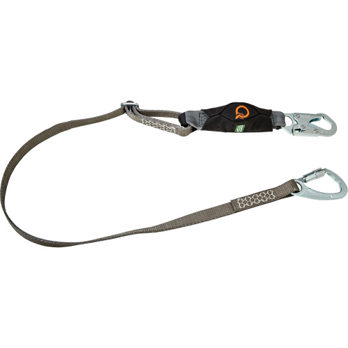 V-Series Tie-Back Lanyard, 6', Carabiner Center, Snap Hook Leg Ends, Polyester The Estey Group