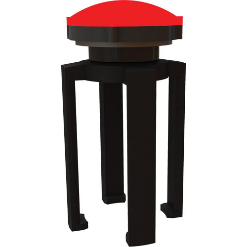 PLUS Barrier System Strobe Light Bracket & Red Strobe Light, Black The Estey Group