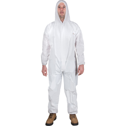 Hooded Coveralls, Medium, White, SMS The Estey Group