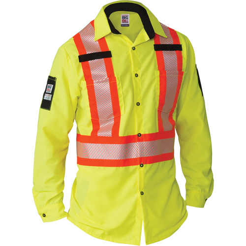 Ripstop High-Visibility Long Sleeve Shirt, Polyester, Medium (Tall), High Visibility Lime-Yellow The Estey Group