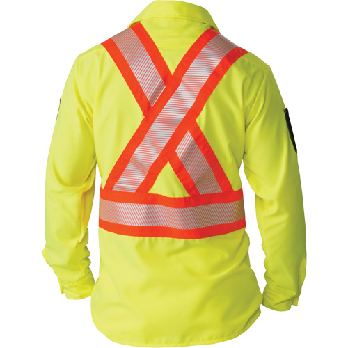 Ripstop High-Visibility Long Sleeve Shirt, Polyester, Medium (Tall), High Visibility Lime-Yellow The Estey Group