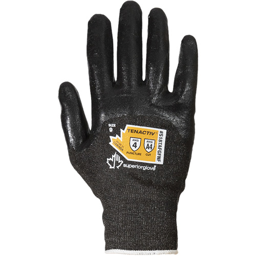 Gants en tricot de fibre filament composite ultrafin, Taille 5, Calibre 18, Rev&ecirc;tement Mousse de nitrile, Enveloppe en TenActiv, ASTM ANSI niveau A4 The Estey Group