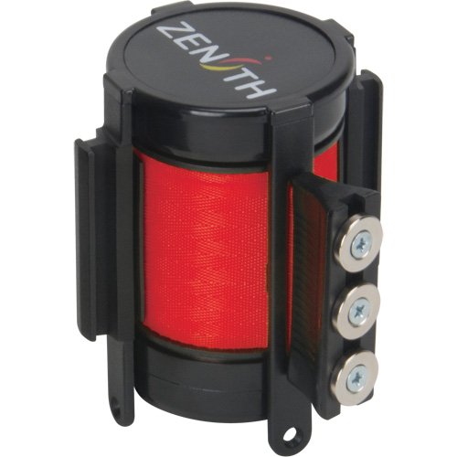 Cassette de ruban magn&eacute;tique pour barri&egrave;re de contr&ocirc;le des foules personnalis&eacute;e, 12', Ruban Rouge The Estey Group