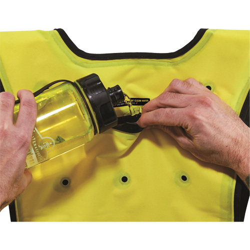 Veste refroidissante &agrave; &eacute;vaporation s&egrave;che &eacute;conomique Chill-Its 6687, Petit/Moyen, Jaune lime haute visibilit&eacute; The Estey Group