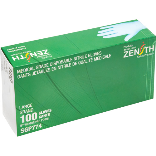 Puncture-Resistant Medical-Grade Disposable Gloves, Large, Nitrile, 4.5-mil, Powder-Free, Blue, Class 2 The Estey Group