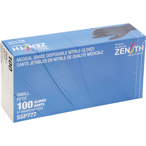 Puncture-Resistant Medical-Grade Disposable Gloves, Small, Nitrile, 5-mil, Powder-Free, Black, Class 2 The Estey Group