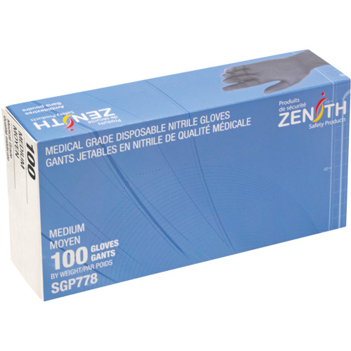 Puncture-Resistant Medical-Grade Disposable Gloves, Medium, Nitrile, 5-mil, Powder-Free, Black, Class 2 The Estey Group