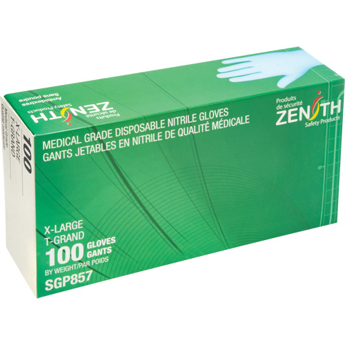 Puncture-Resistant Medical-Grade Disposable Gloves, X-Large, Nitrile, 3.5-mil, Powder-Free, Blue, Class 2 The Estey Group
