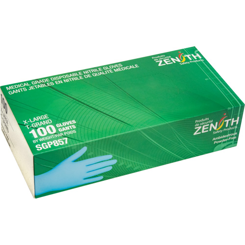 Puncture-Resistant Medical-Grade Disposable Gloves, X-Large, Nitrile, 3.5-mil, Powder-Free, Blue, Class 2 The Estey Group