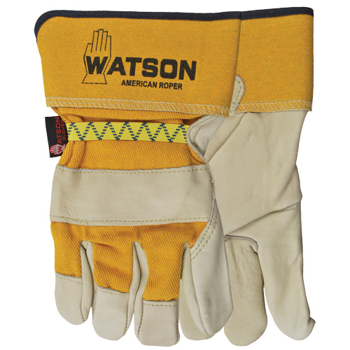 American Roper Gloves, Large, Grain Cowhide Palm, Cotton Inner Lining The Estey Group
