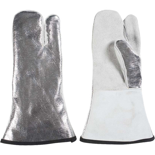 Mitaine &agrave; 3 doigts r&eacute;sistant &agrave; la chaleur, Aluminis&eacute;/Kevlar/Cuir, Taille unique, Prot&egrave;ge jusqu'&agrave; 650°F (343°C) The Estey Group