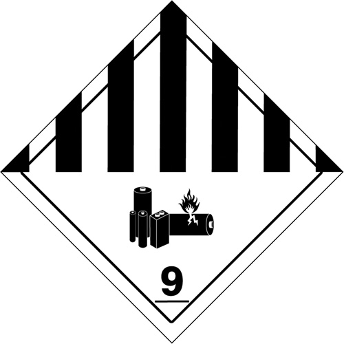 &eacute;tiquettes de manutention de mati&egrave;res dangereuses du d&eacute;partement des Transports, 4" lo x 4" la, Noir sur blanc The Estey Group