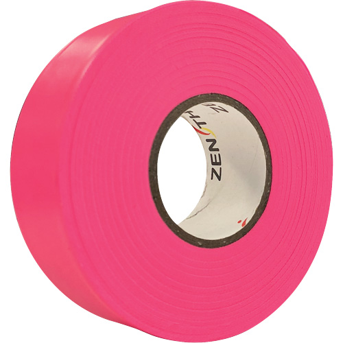 Ruban de signalisation, 1,1875" la x 164' lo, Rose fluorescent The Estey Group