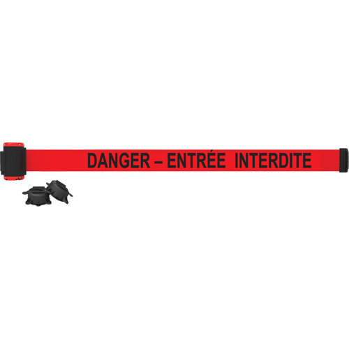 Barri&egrave;re &agrave; fixation murale, Plastique, Fixation magn&eacute;tique, 7', Ruban Rouge The Estey Group