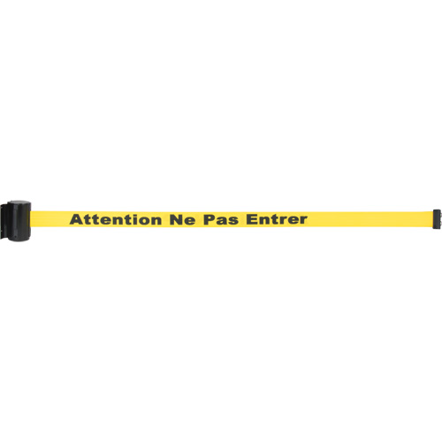 Cassette de ruban magn&eacute;tique pour barri&egrave;re de contr&ocirc;le des foules personnalis&eacute;e, Attention ne pas entrer, 7', Ruban Jaune The Estey Group