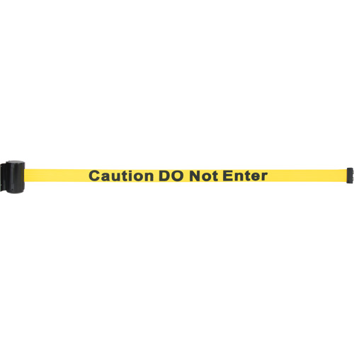 Wall Mount Barrier with Magnetic Tape, Steel, Screw Mount, 7', Yellow Tape The Estey Group