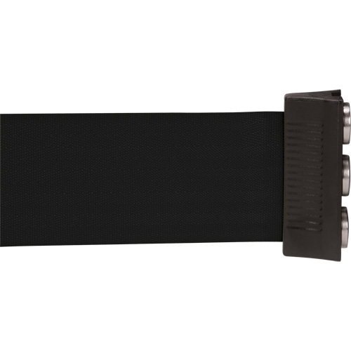 Barri&egrave;re &agrave; fixation murale avec ruban magn&eacute;tique, Acier, Fixation par vis, 12', Ruban Noir The Estey Group