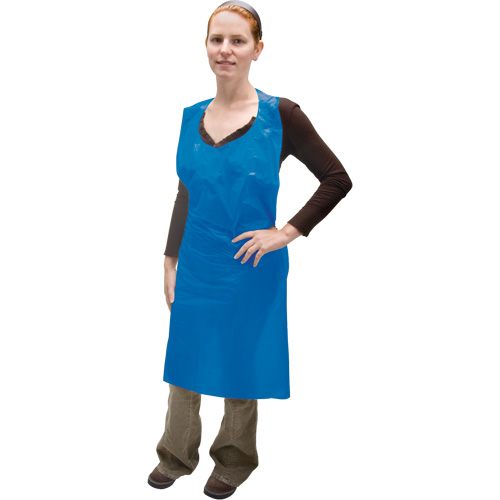 Polyethylene Apron, Polyethylene, Blue, 35" W x 46" L The Estey Group