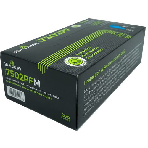 Biodegradable Disposable Gloves, X-Small, Nitrile, 2.5-mil, Powder-Free, Blue The Estey Group