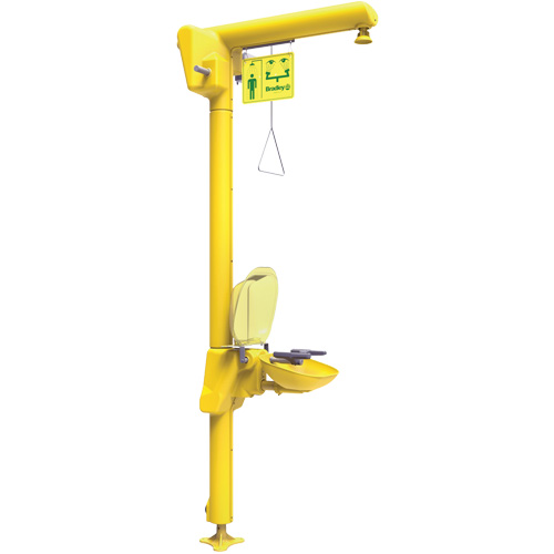 Halo Heat Trace Shower & Eye/Face Wash Unit, Pedestal The Estey Group