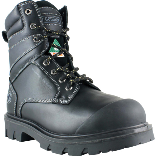 Boomerang Work Boots, Leather, Steel Toe, Size 7, Impermeable The Estey Group