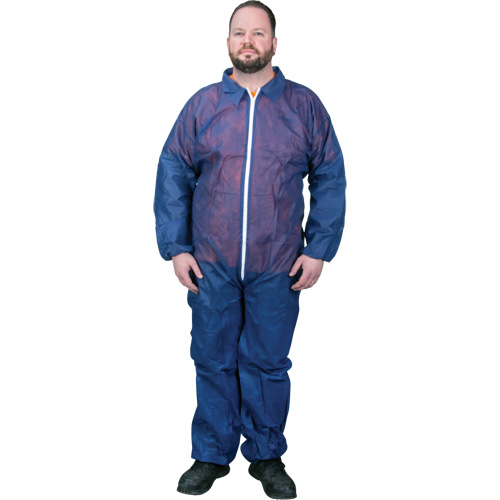 Coveralls, 3X-Large, Blue, Polypropylene The Estey Group