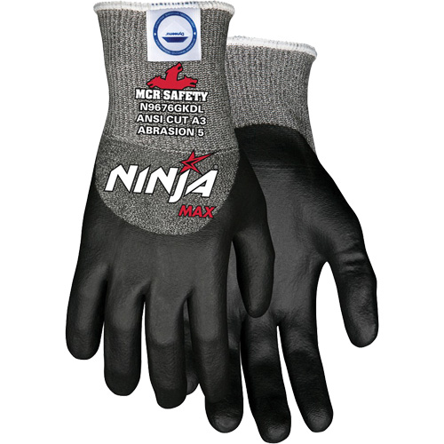 Gants r&eacute;sistant aux coupures Max Ninja, Taille Moyen, Calibre 10, Rev&ecirc;tement Bipolym&egrave;re, Enveloppe en Dyneema, ASTM ANSI niveau A3 The Estey Group