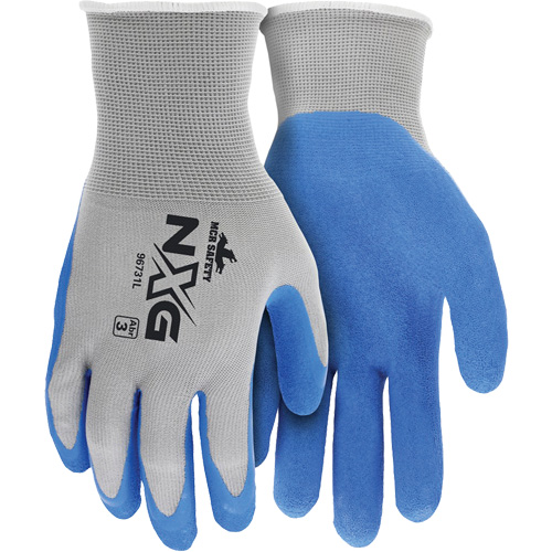 NXG&reg; Coated Gloves, Large, Rubber Latex Coating, 13 Gauge, Nylon Shell The Estey Group