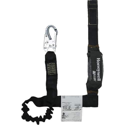 Longe avec amortisseur de choc r&eacute;sistante &agrave; l'arc &eacute;lectrique Miller, 6', Point d'ancrage &agrave; Mousqueton verrouillable, Mousqueton verrouillable aux jambes, Kevlar The Estey Group